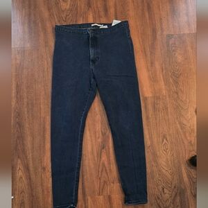 Levi Strauss Runarouns Super Skinny Dark Blue Jeans Large (L)